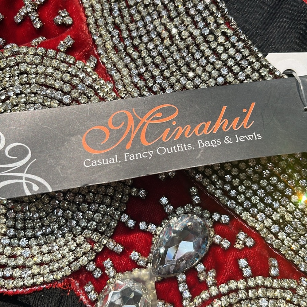 NWT Minahil glamorous beaded and sequined maxi M - Picture 11 of 11